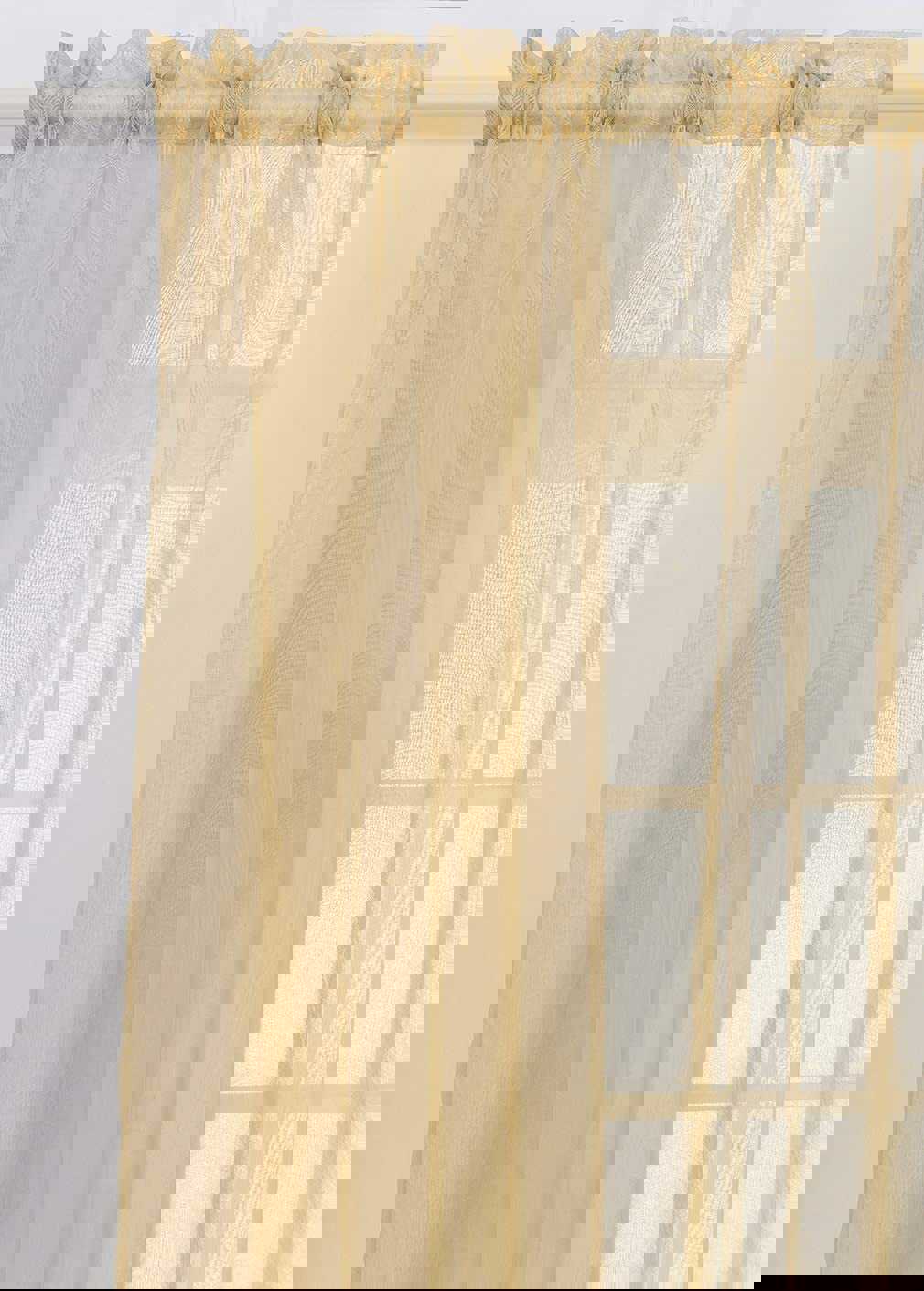 Sheer Curtains for Living Room and Bedroom - Semi Crinkle Voile Extra Wide Drapes