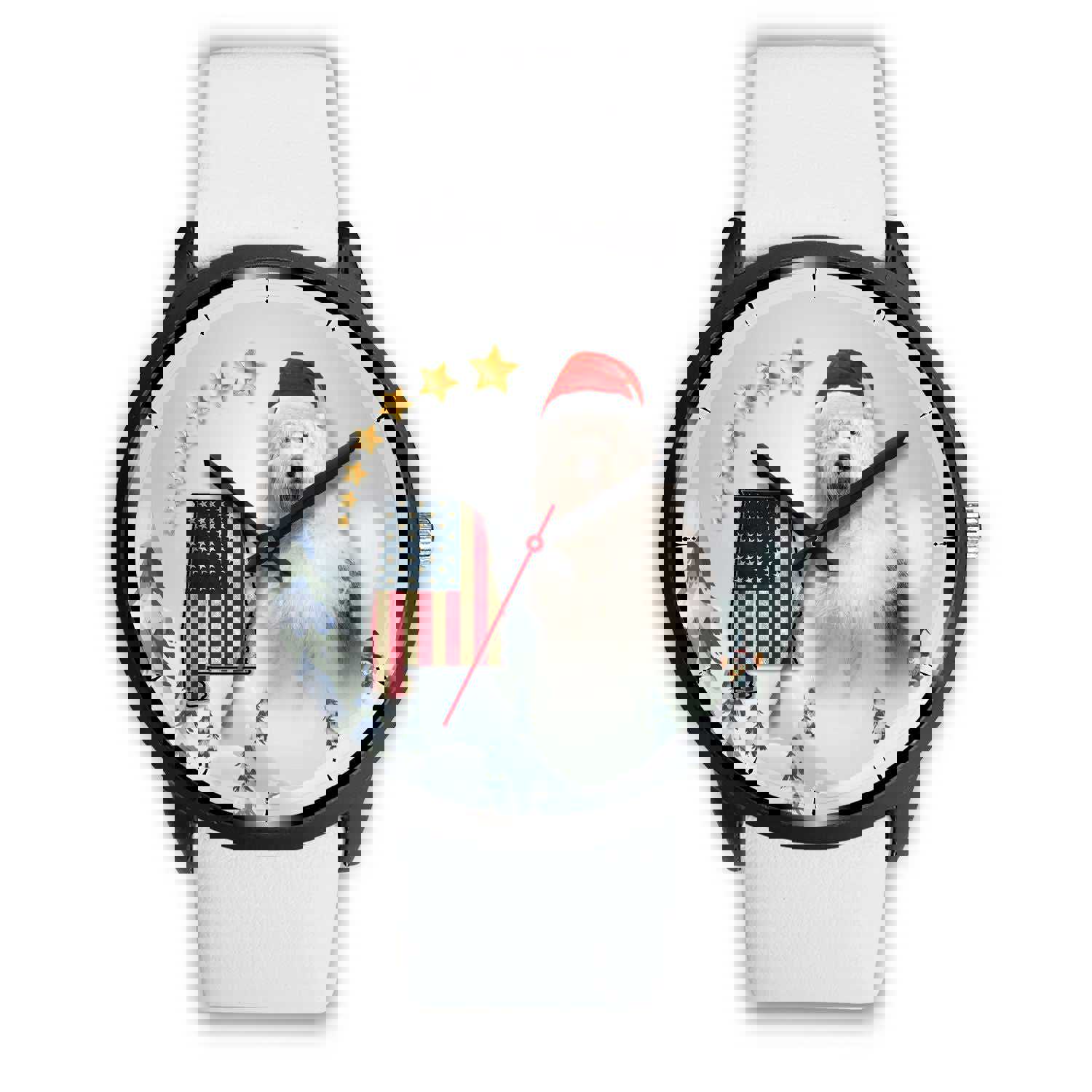 Old English Sheepdog Alabama Christmas Wrist Watch