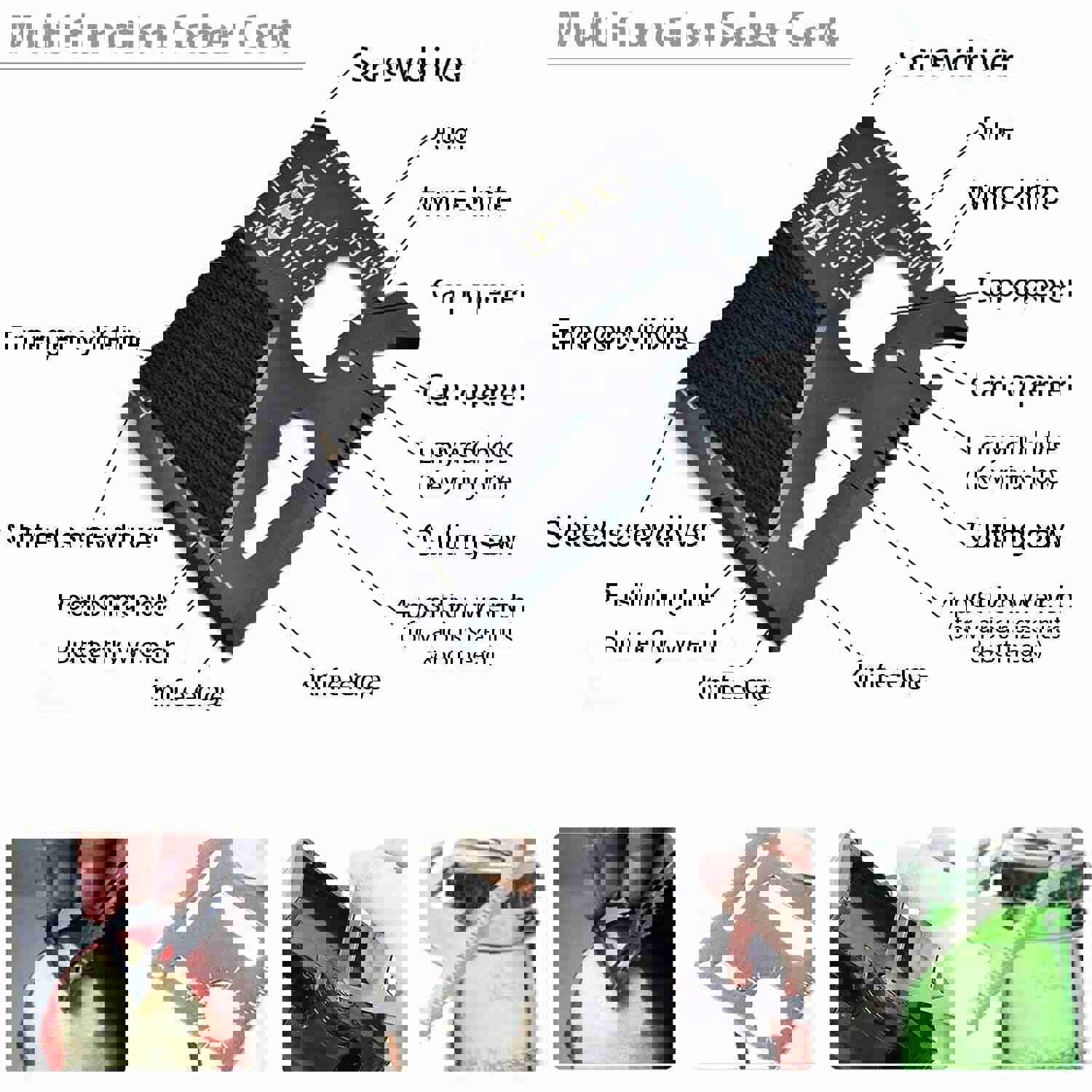 14 in 1 Outdoor Emergency Survival Gear Tool Kit