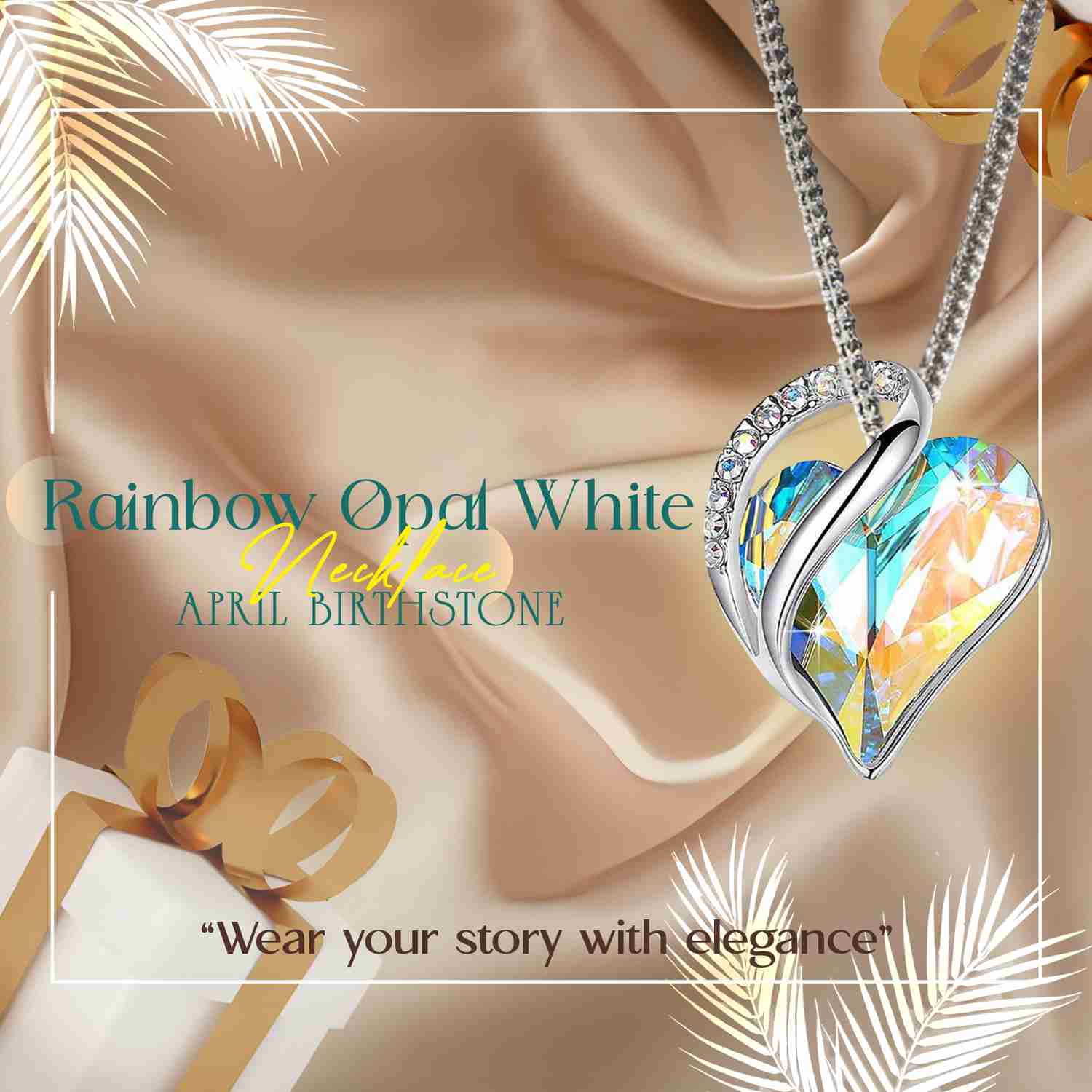 Infinity Love Heart Pendant - Sterling Silver Birthstone Necklace for Women