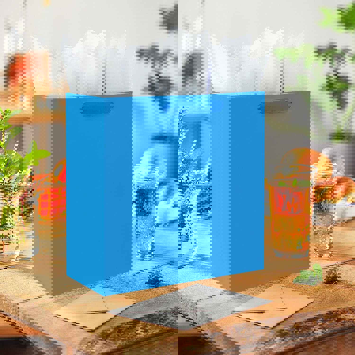 Hallmark Royal Blue Large Square Gift Bag for Birthdays and Special Occasions