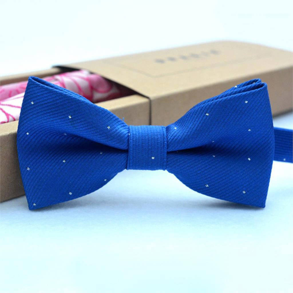 Children Bow Tie for Baby Boy - Solid Color Gentleman Shirt Neck Tie with Dot Pattern