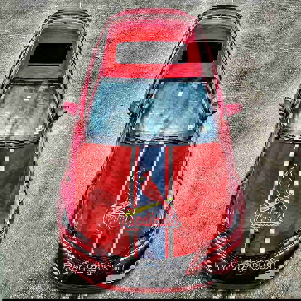 St. Louis Cardinals Itasha Car Vinyl Hood Wrap Decal Sticker