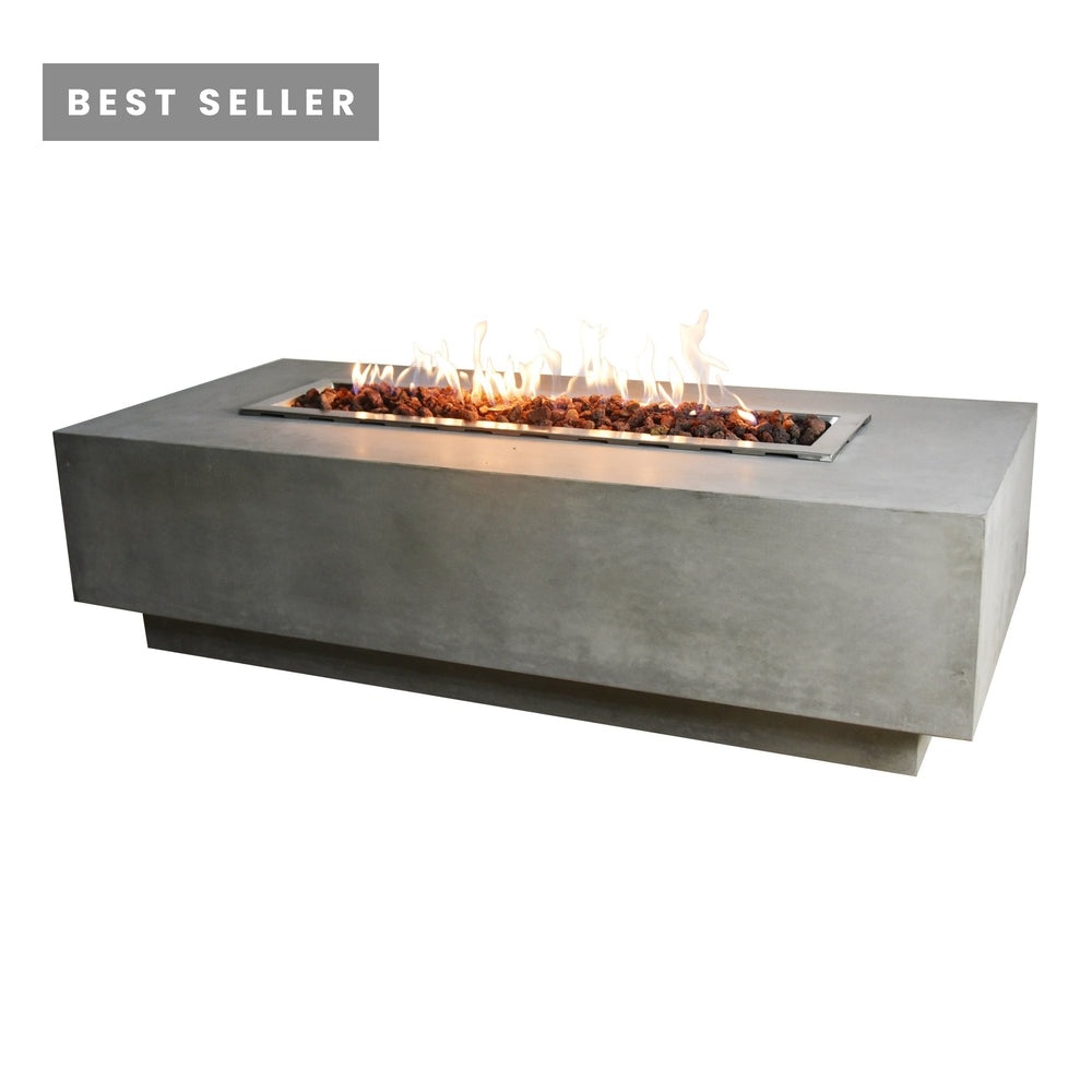 Granville Outdoor Fire Pit Table with Cover and Lava Rocks