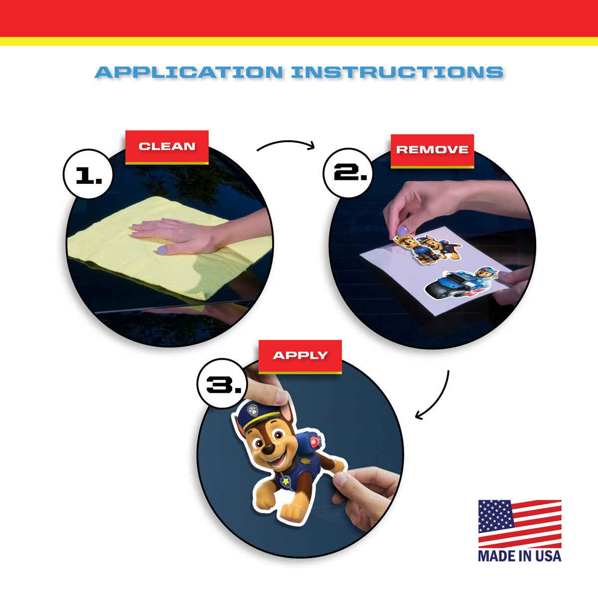 Paw Patrol Chase Decals - Fun and Durable Stickers for Fans