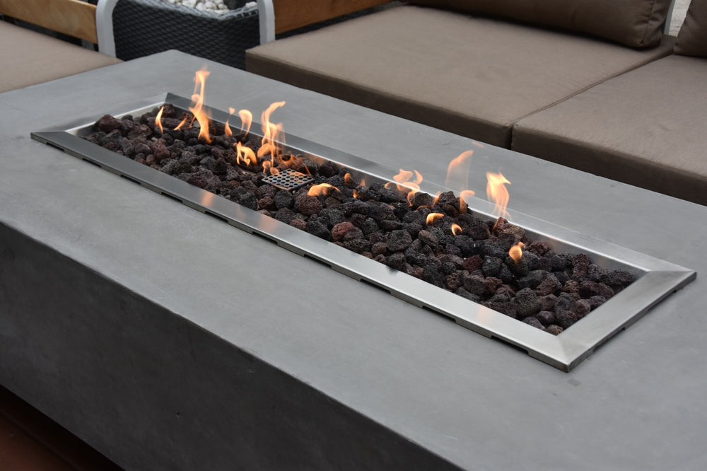 Granville Outdoor Fire Pit Table with Cover and Lava Rocks