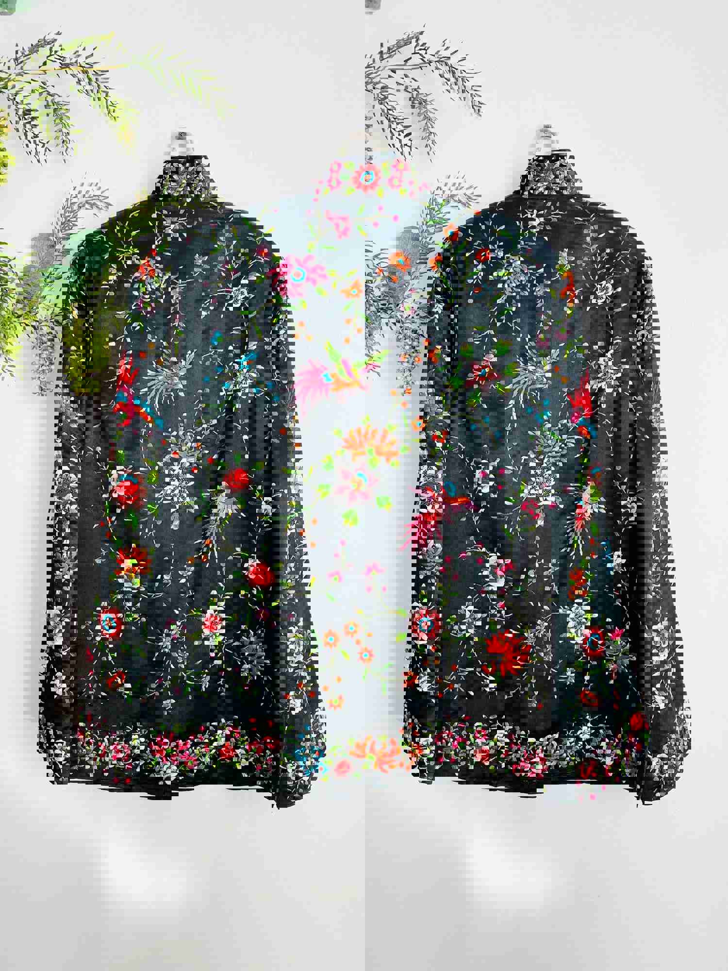 Vintage Chinese Floral Embroidered Jacket - Colorful Statement Piece