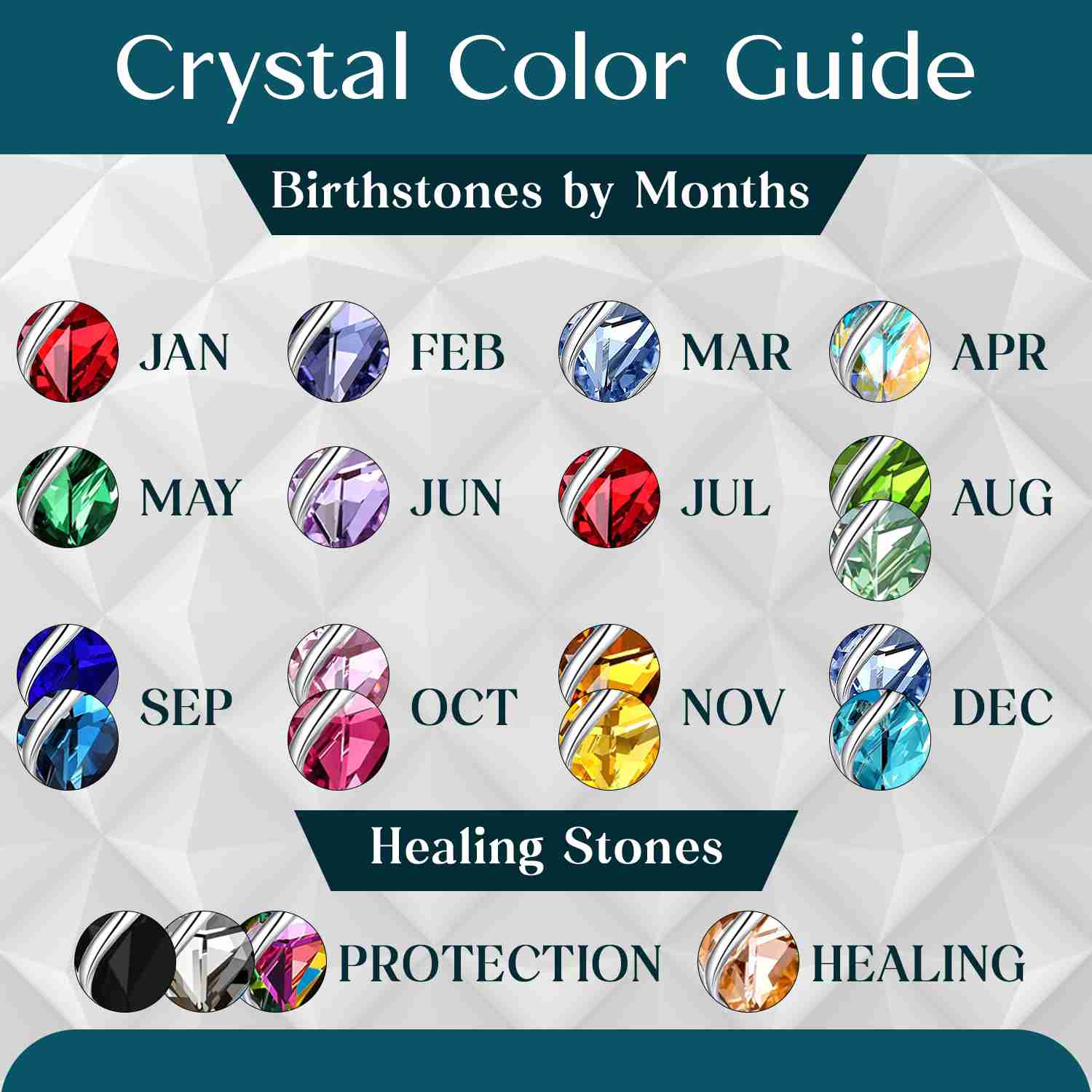 Infinity Love Heart Pendant - Sterling Silver Birthstone Necklace for Women