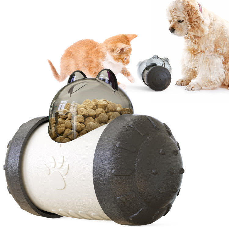 Interactive Dog Treat Leaking Toy with Wheel for Puppies and Cats