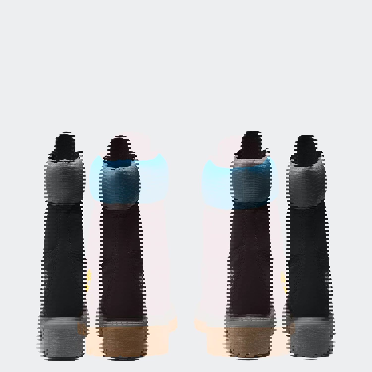 Men's Timberland Premium 6-Inch Waterproof Boots - Black Nubuck with Blue Accents