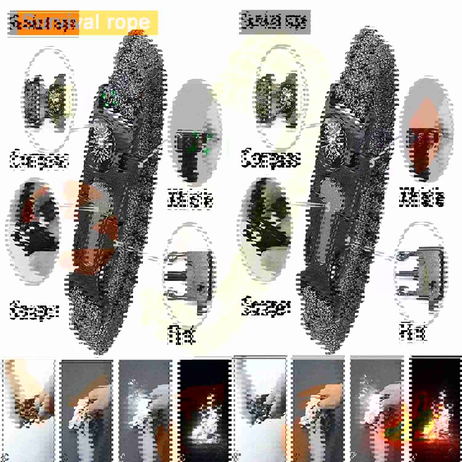 14 in 1 Outdoor Emergency Survival Gear Tool Kit