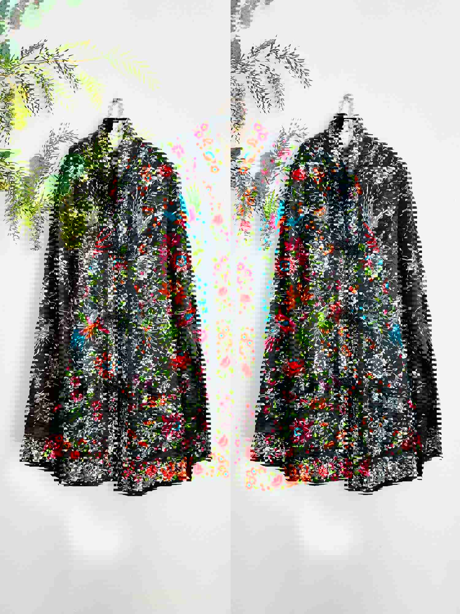 Vintage Chinese Floral Embroidered Jacket - Colorful Statement Piece