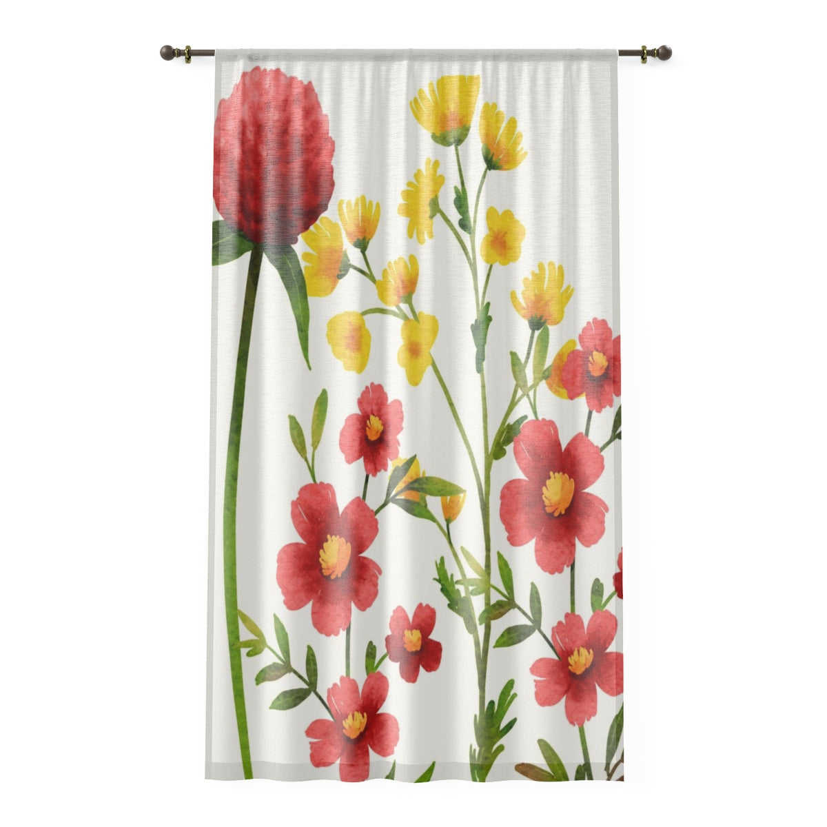 DANDELIONS & GUMPHRENA - SHEER Window Curtain