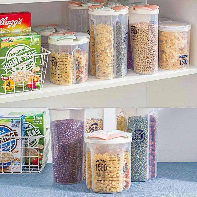 Transparent Sealed Food Storage Box with Multiple Compartments