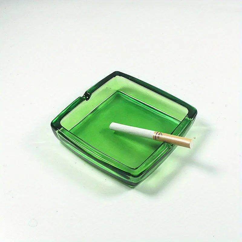 1pc Square Glass Ashtray for Living Room, Restaurant, Hotel