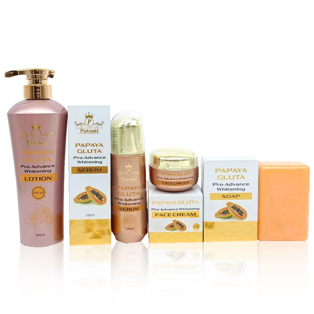 New All Natural Papaya Enzyme Whitening Skin Care Set for Female Beauty Brightening