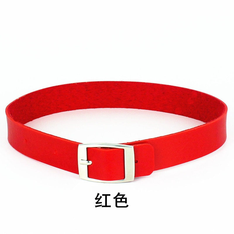 Classic Unisex Gothic Punk Belt Choker Collar Necklace with Leather Chain