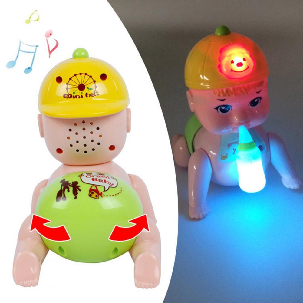 Cute Crawling Baby Toy with Music & Lights
