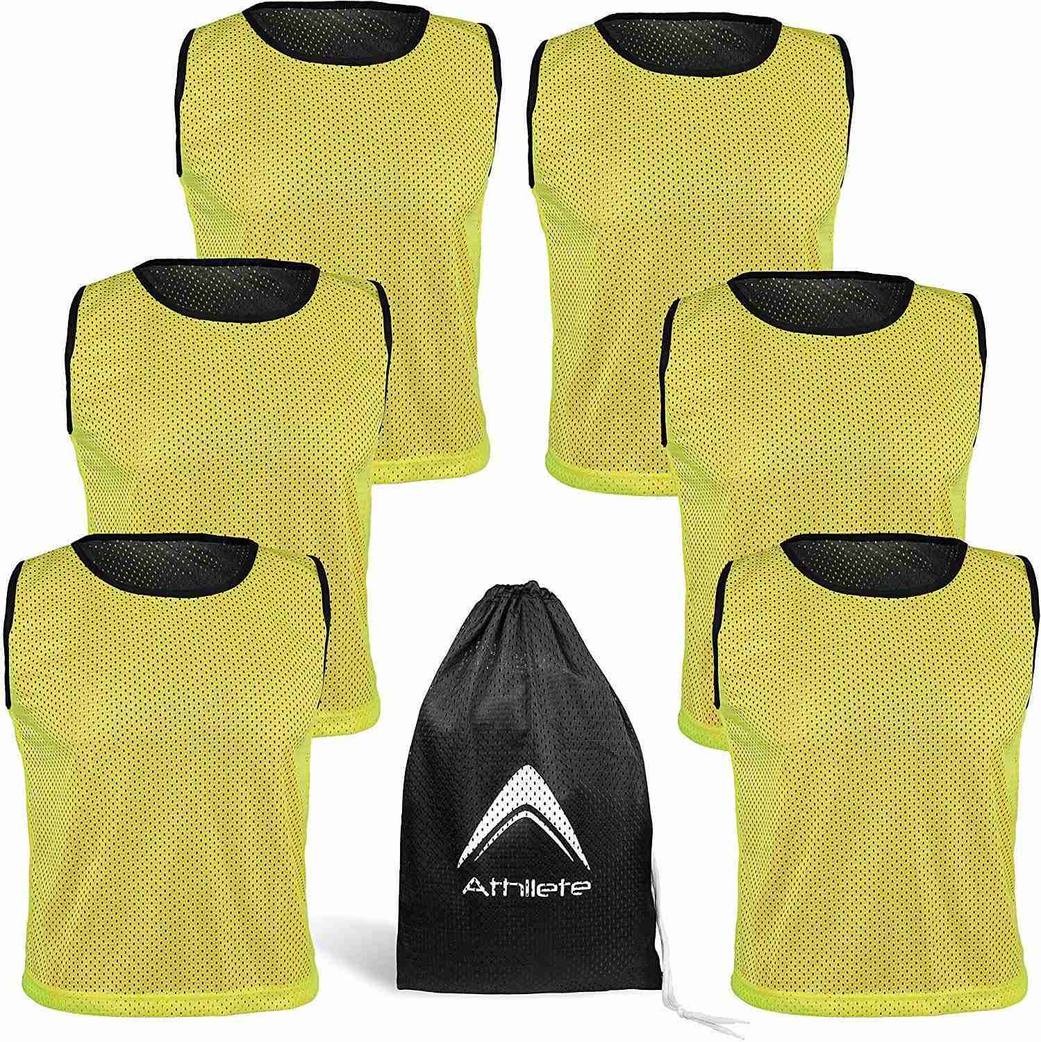 Athllete Reversible Mesh Pack of 6 Basketball Jerseys for Team Sports