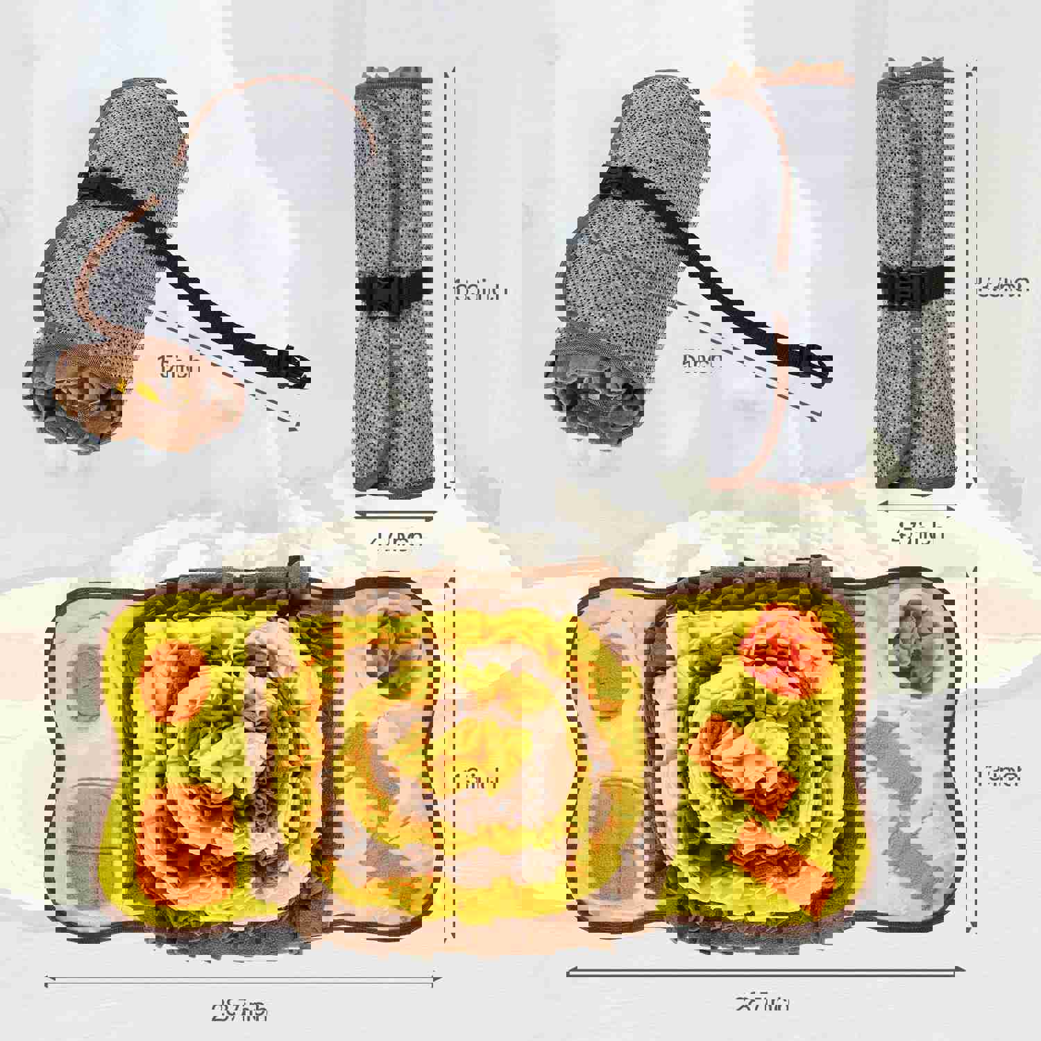 IOKHEIRA Snuffle Mat for Dogs - Interactive Feeding Game and Mental Stimulation Toy