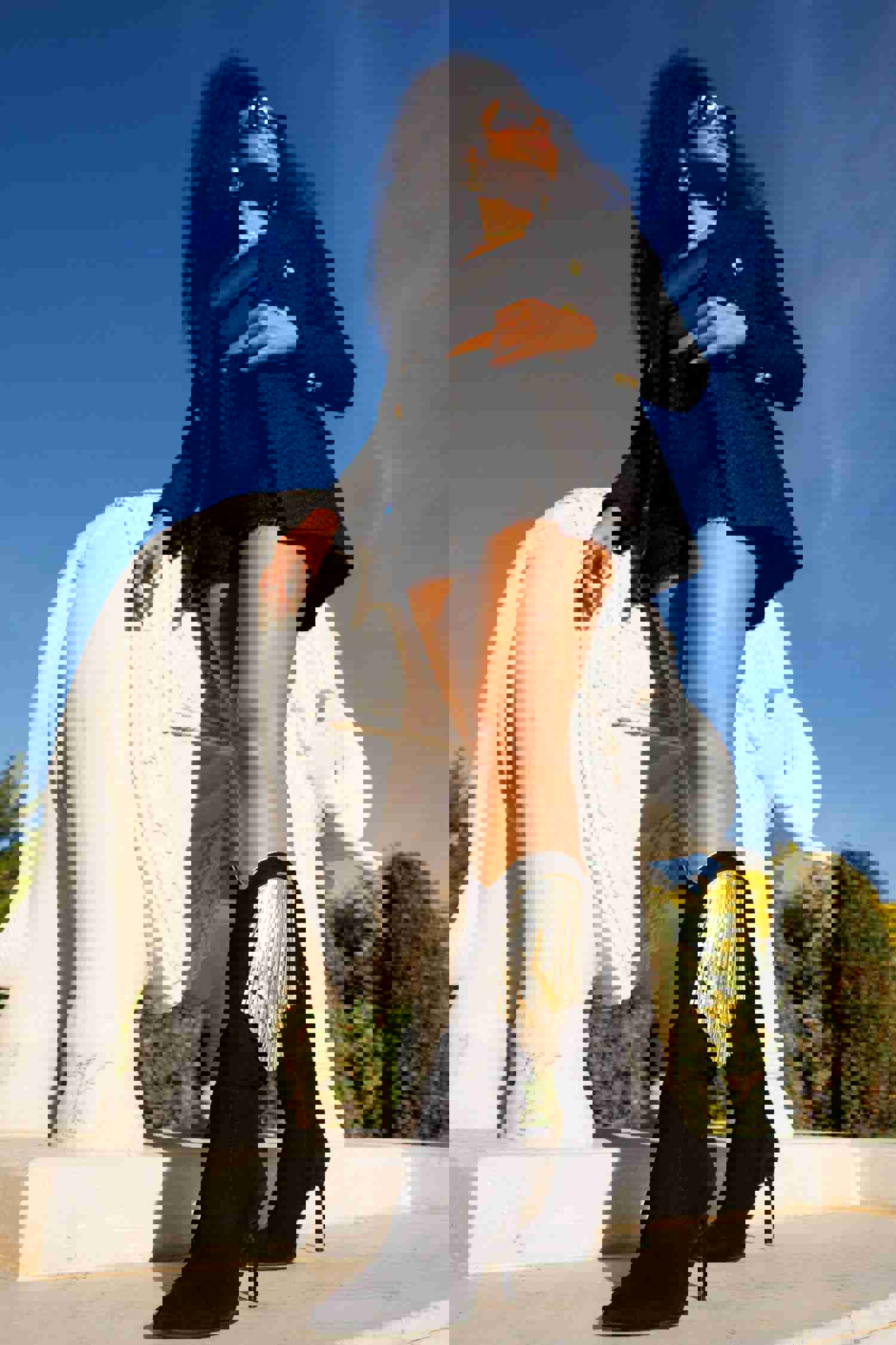 Vienna Black Suede Leather Knee High Women Boot