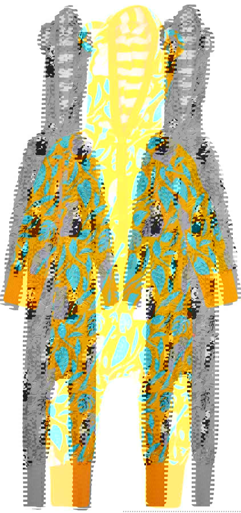 Unisex Panda Hoodie Romper for Baby and Toddler