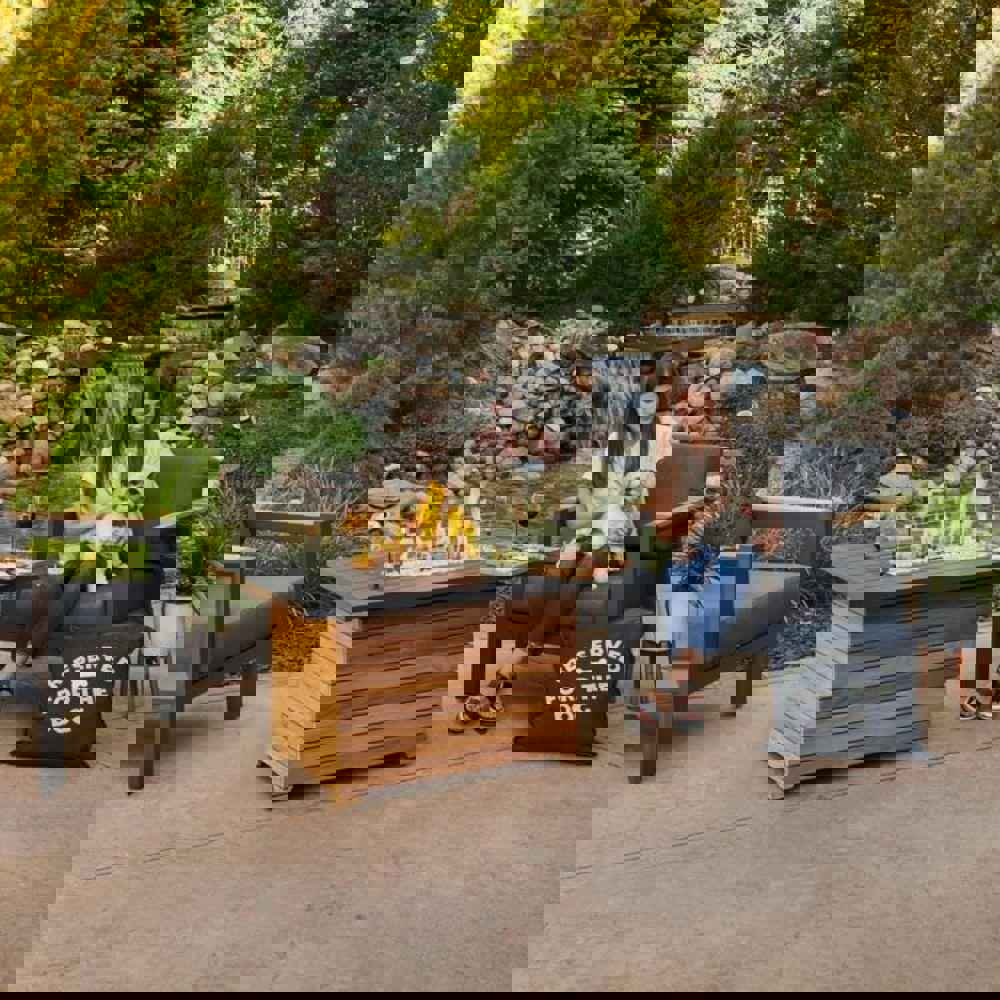 The Outdoor GreatRoom Company Darien 42-Inch Rectangular Gas Fire Pit Table