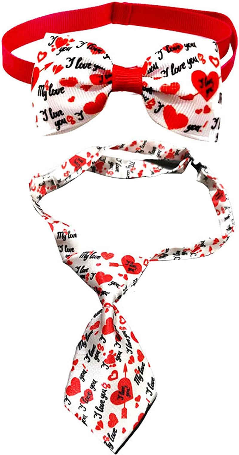 Valentine's Day Pet Tie - Funny Dog and Cat Collar for Parties and Festivals
