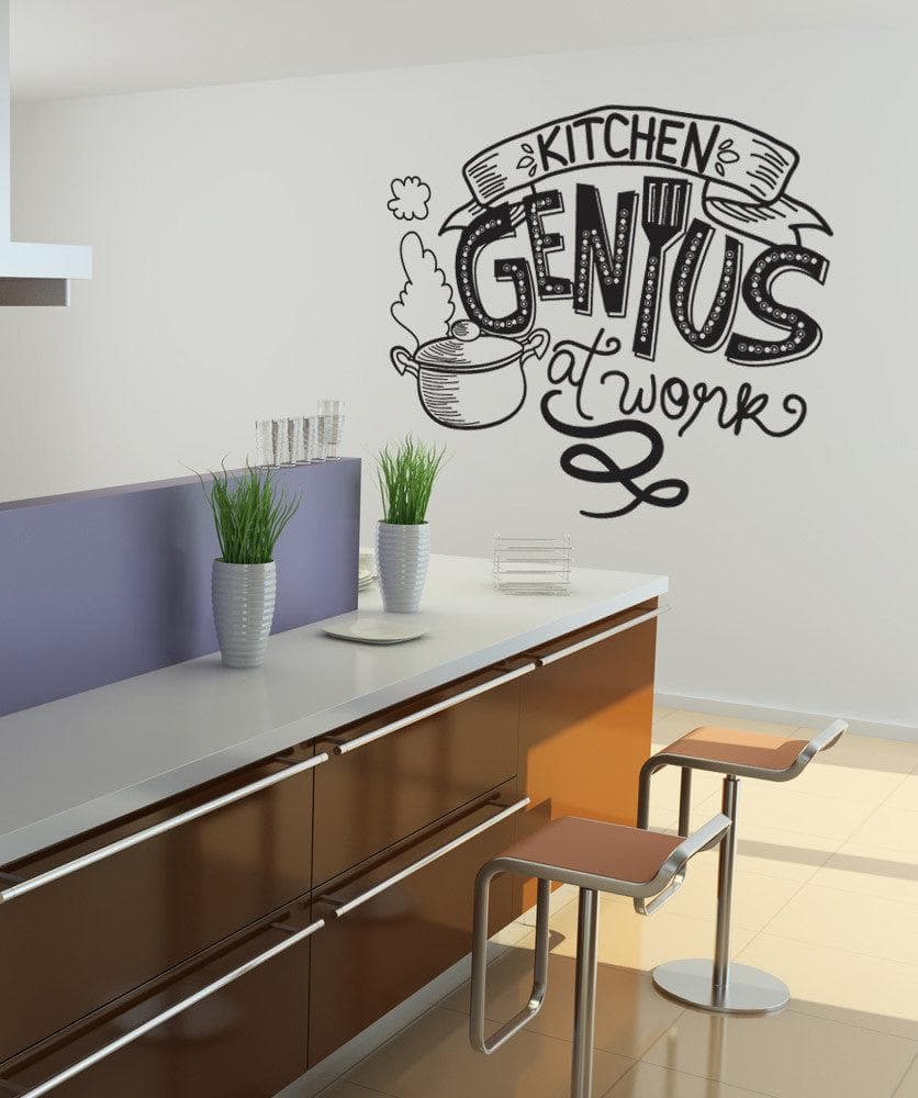 Vinyl Wall Decal Sticker Kitchen Genius #OS_DC584 - Removable & Easy to Apply