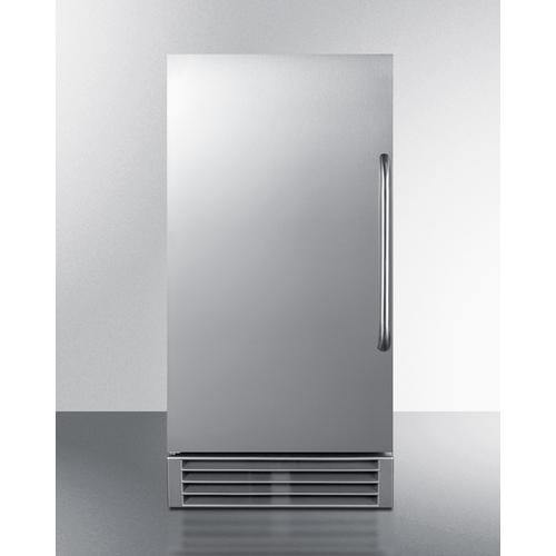 Summit 15 Inch Commercial Ice Maker with 25 lbs. Storage, 50 lbs. Daily Production, Automatic Defrost, Clear Cube Ice, Built-In Pump, Energy Star Certified