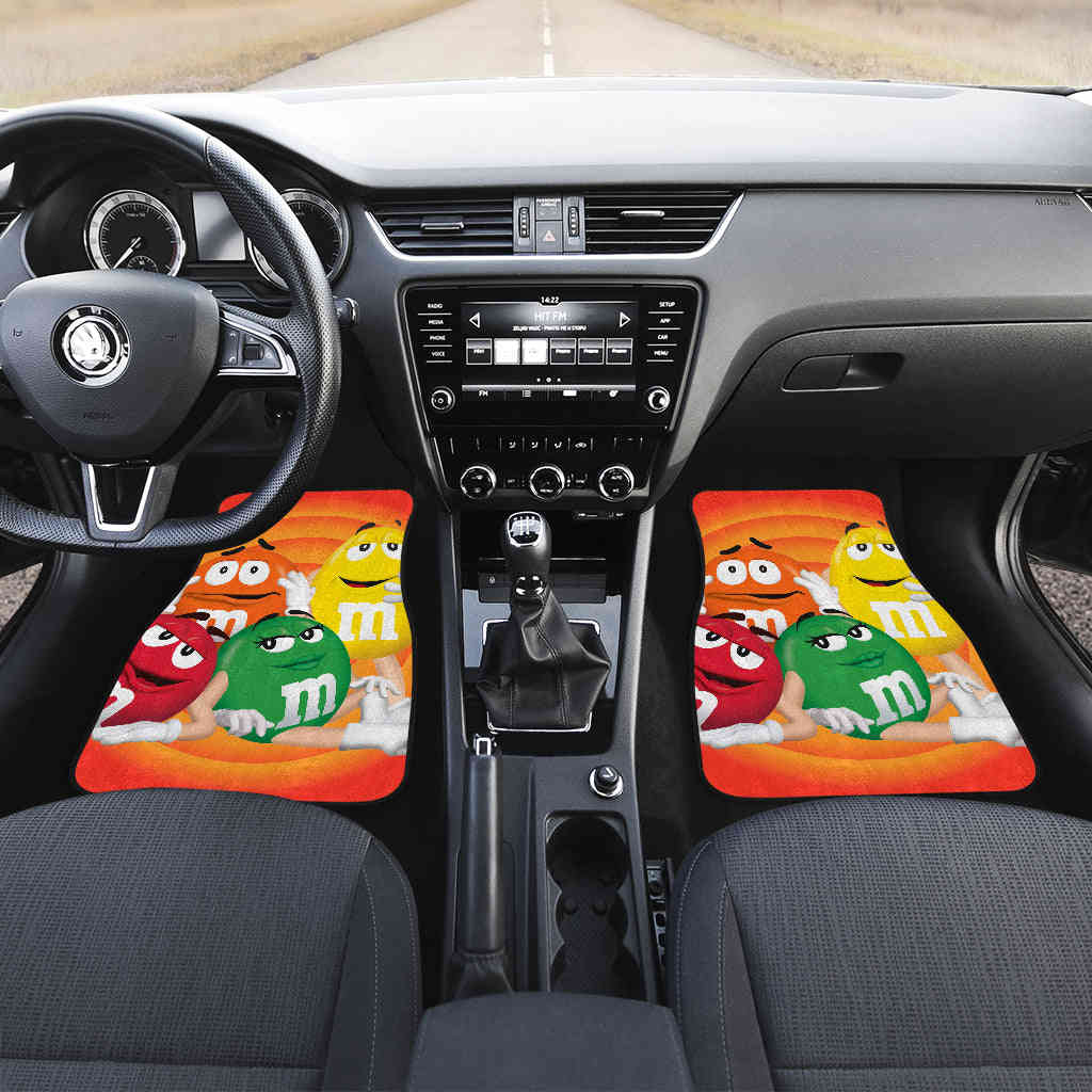 M&M Chocolate Funny Car Floor Mats - Custom Printed Car Accessories