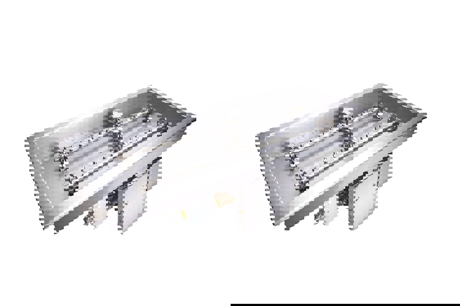 HPC Fire Torpedo Gas Fire Pit Burner Rectangle Insert Kit H-Burner with Bluetooth Ignition