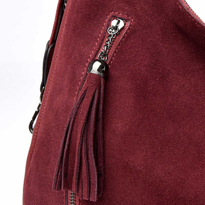 Large Capacity Retro Casual Top-Handle Genuine Leather Messenger Bag