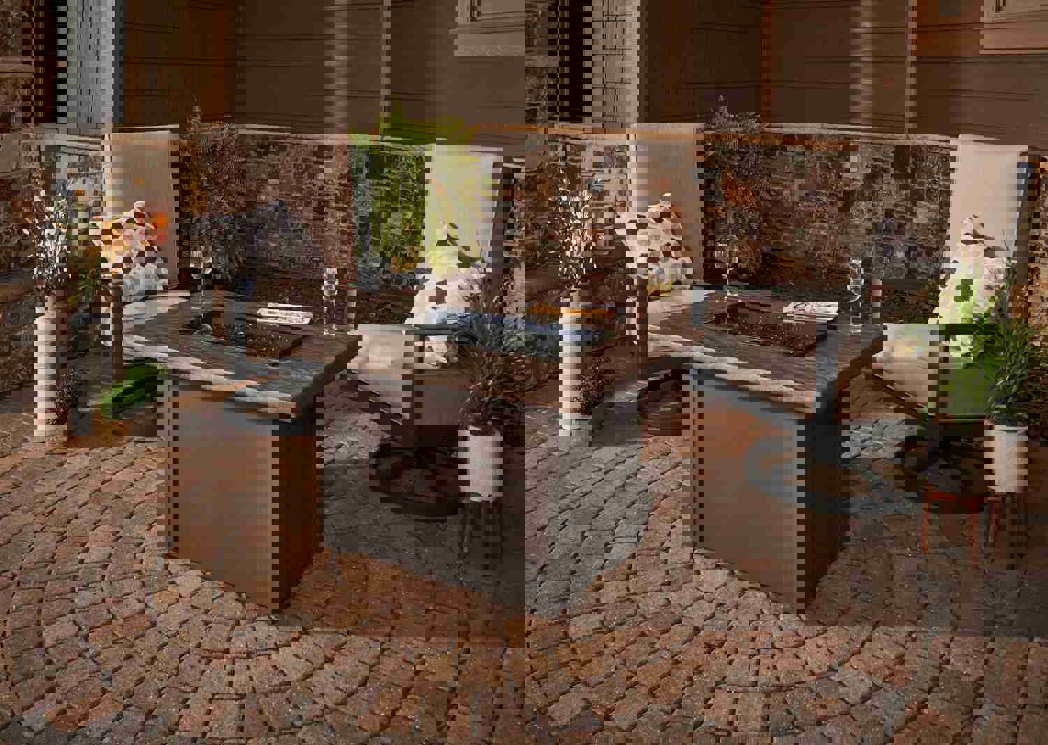 Outdoor GreatRoom Havenwood Rectangular Gas Fire Pit Table