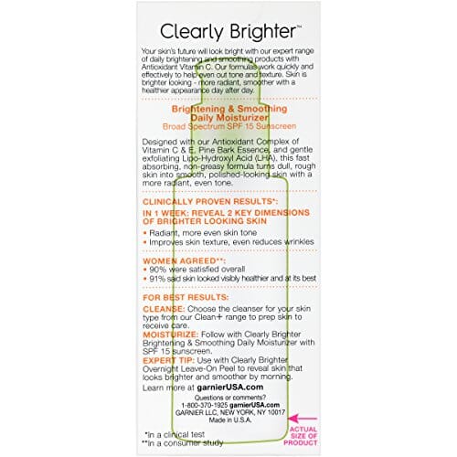 Garnier SkinCare Active SPF 15 Face Moisturizer with Vitamin C, 2.5 fl. oz., Clearly Brighter