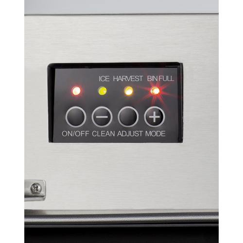 Summit 15 Inch Commercial Ice Maker with 25 lbs. Storage, 50 lbs. Daily Production, Automatic Defrost, Clear Cube Ice, Built-In Pump, Energy Star Certified