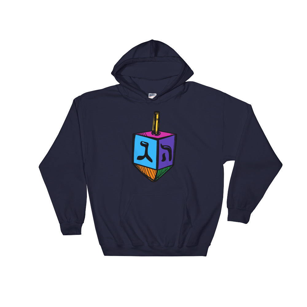 Dreidel Graphic Chanukah Hooded Sweatshirt Hoodie