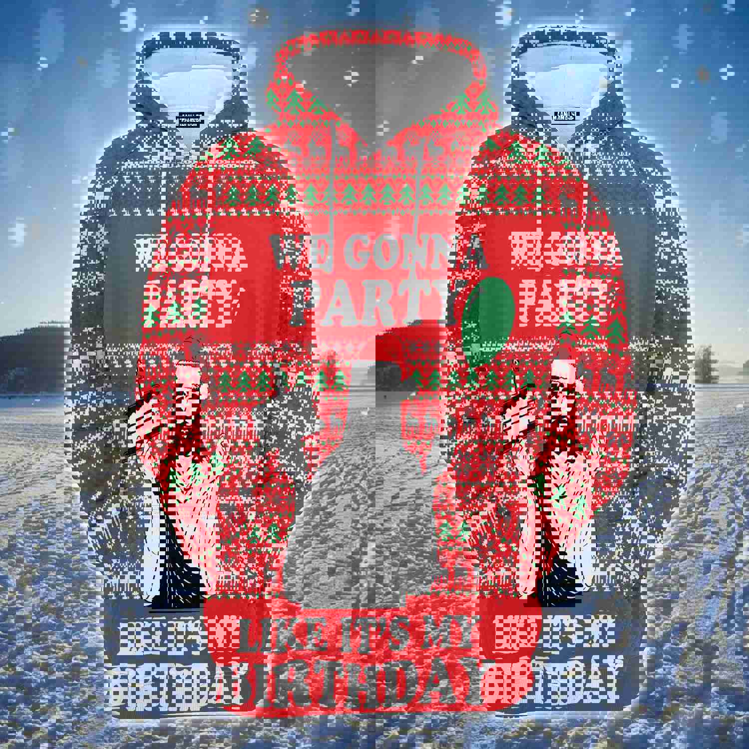 Jesus Santa Premium Christmas Hoodie - Unisex Christian Party Hoodie for Men & Women