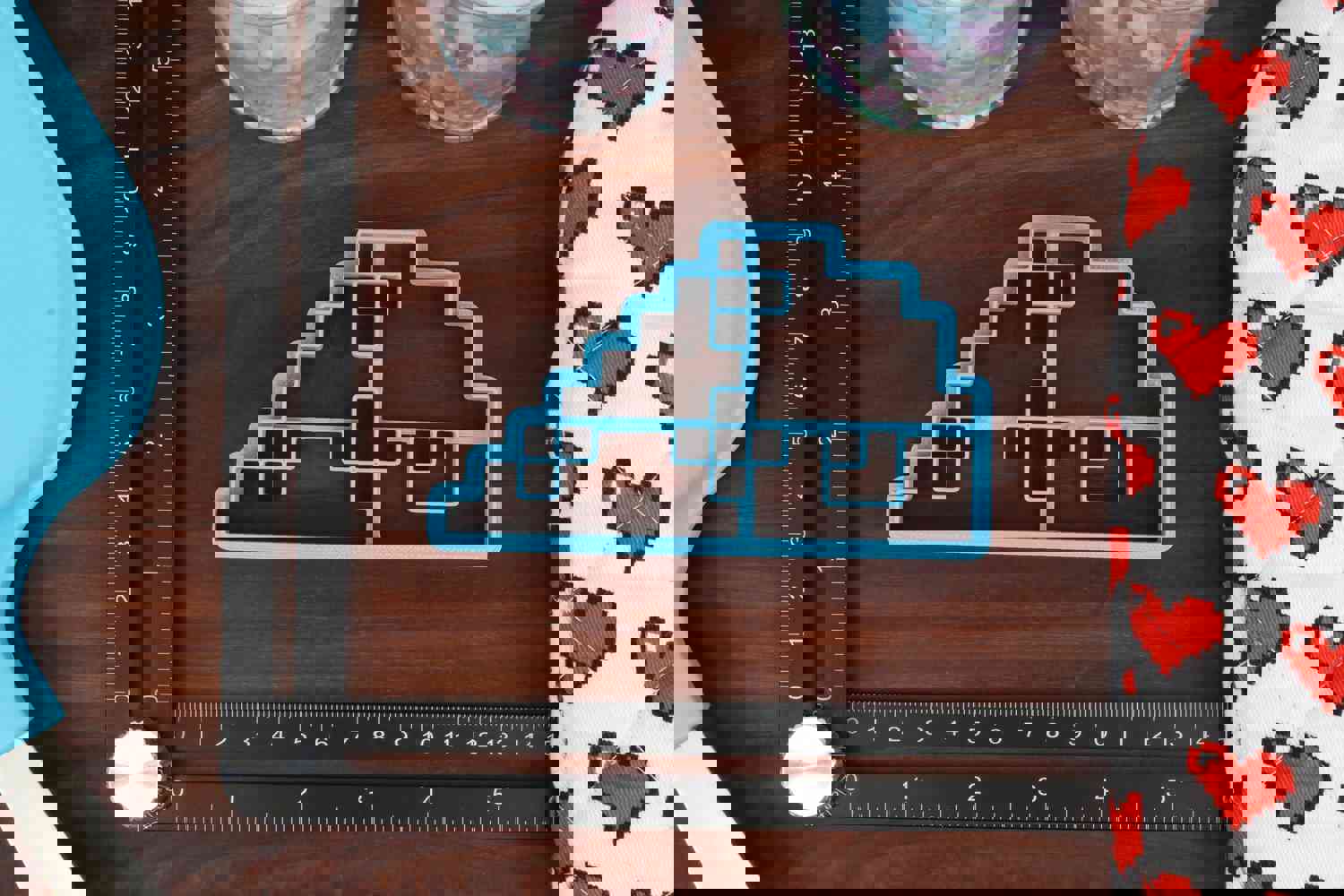 Pixel Foods Cookie Cutters - Pixelated Food Merch for Gamers