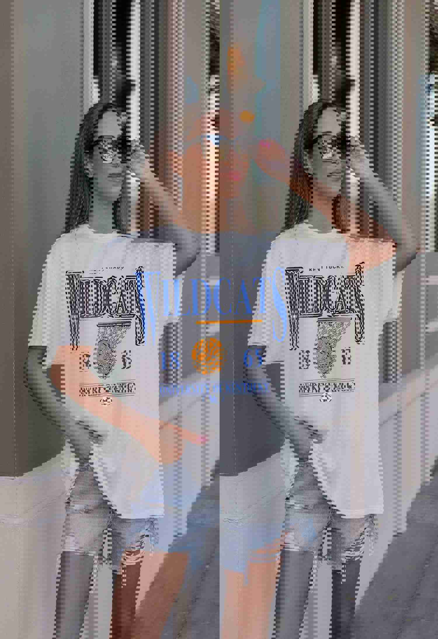 KENTUCKY WILDCATS COURT DATE OVERSIZED CREWNECK TEE