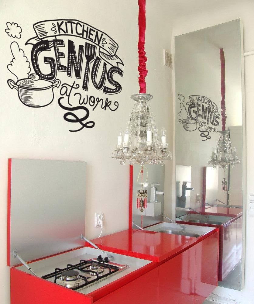 Vinyl Wall Decal Sticker Kitchen Genius #OS_DC584 - Removable & Easy to Apply
