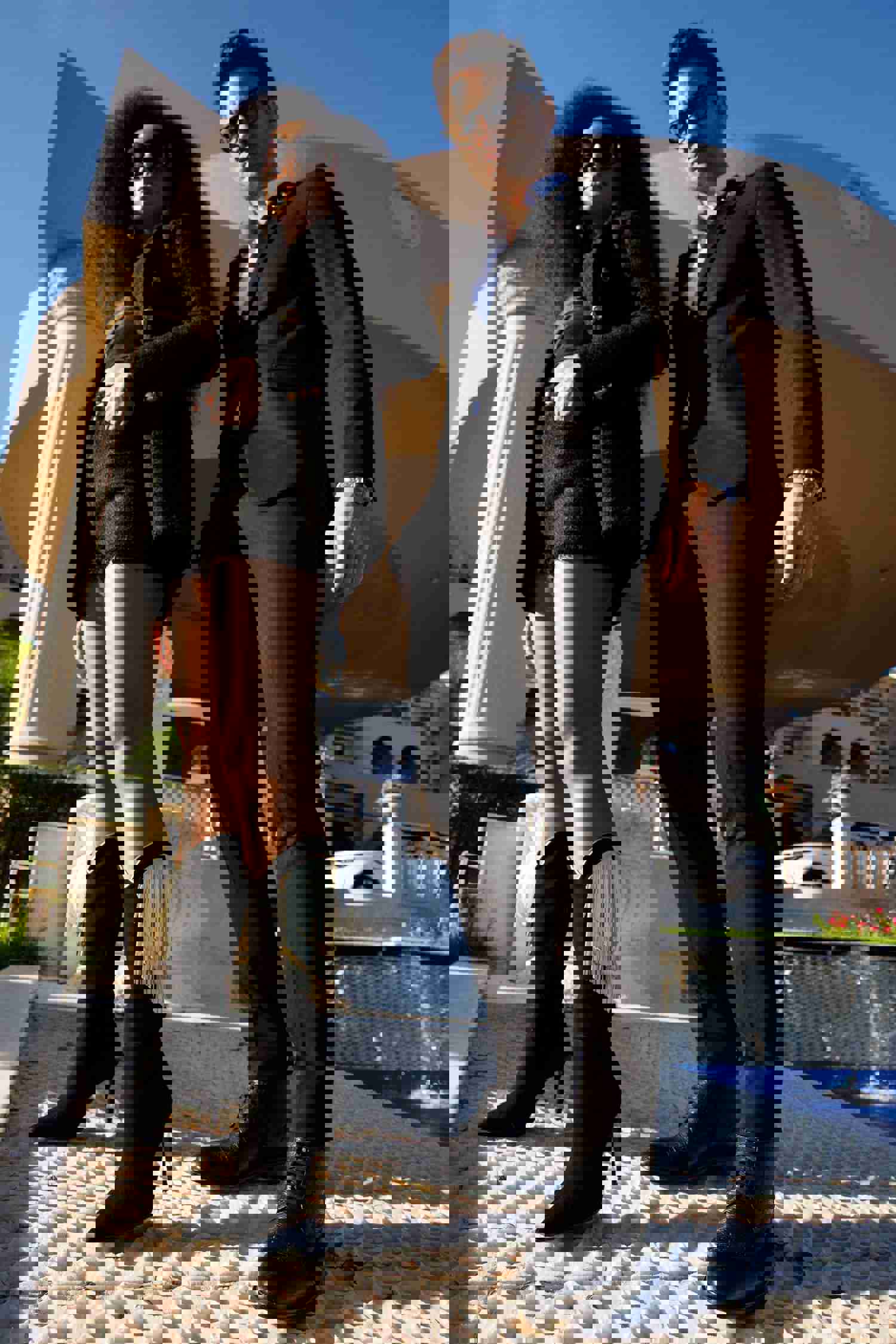 Vienna Black Suede Leather Knee High Women Boot