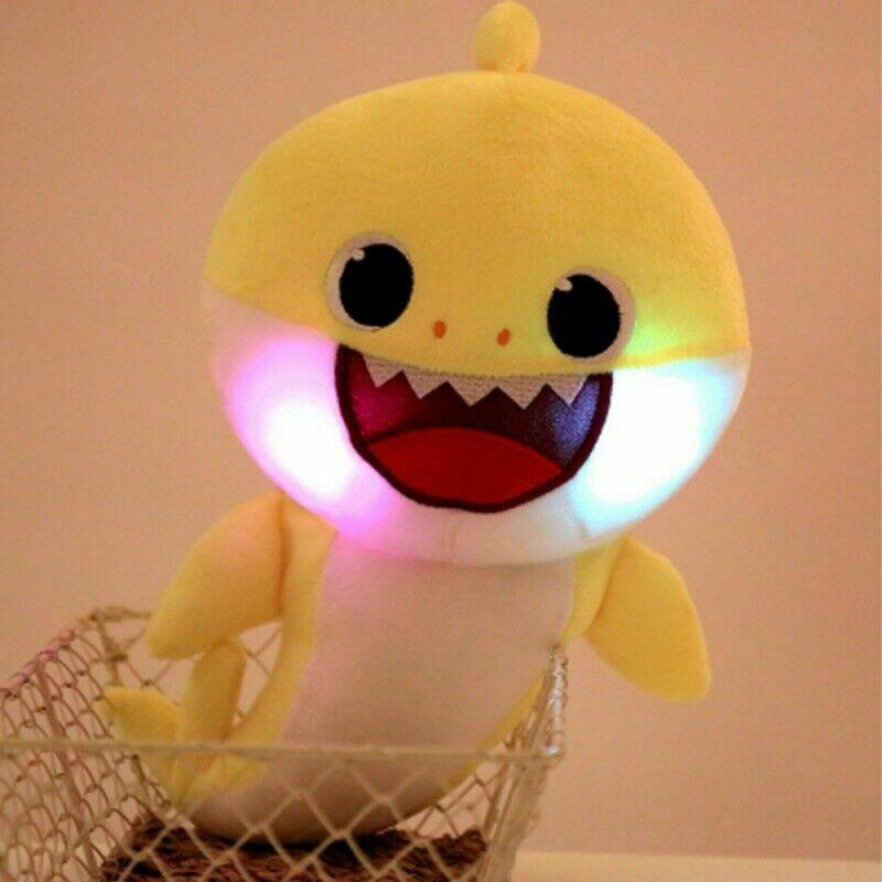 LED Baby Shark Plush Singing Toys Music Doll English Kids Song Gift Toy Stuffed