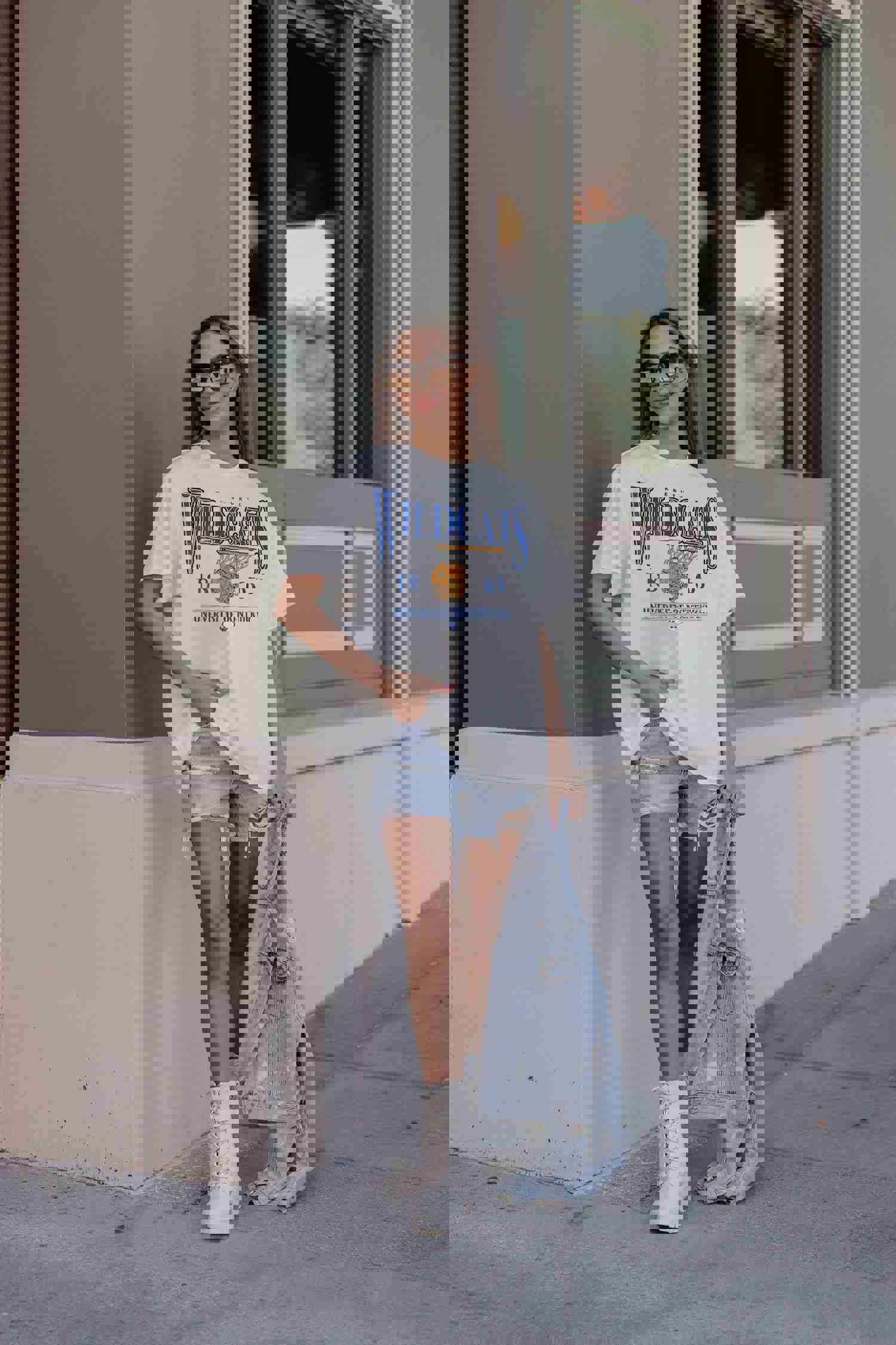 KENTUCKY WILDCATS COURT DATE OVERSIZED CREWNECK TEE