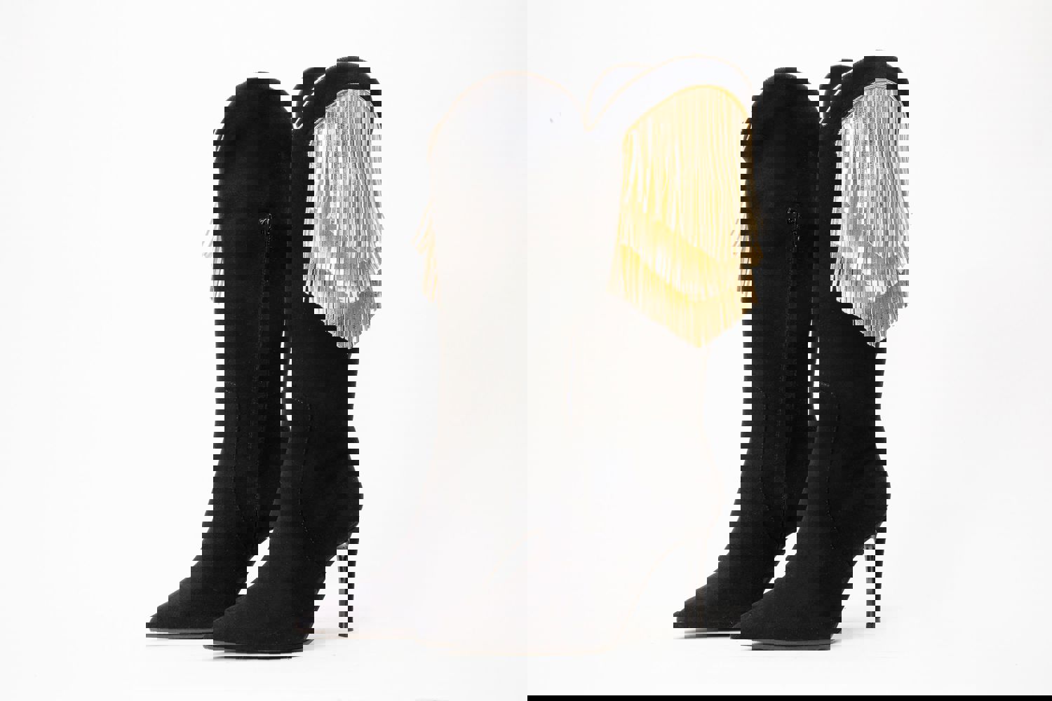 Vienna Black Suede Leather Knee High Women Boot