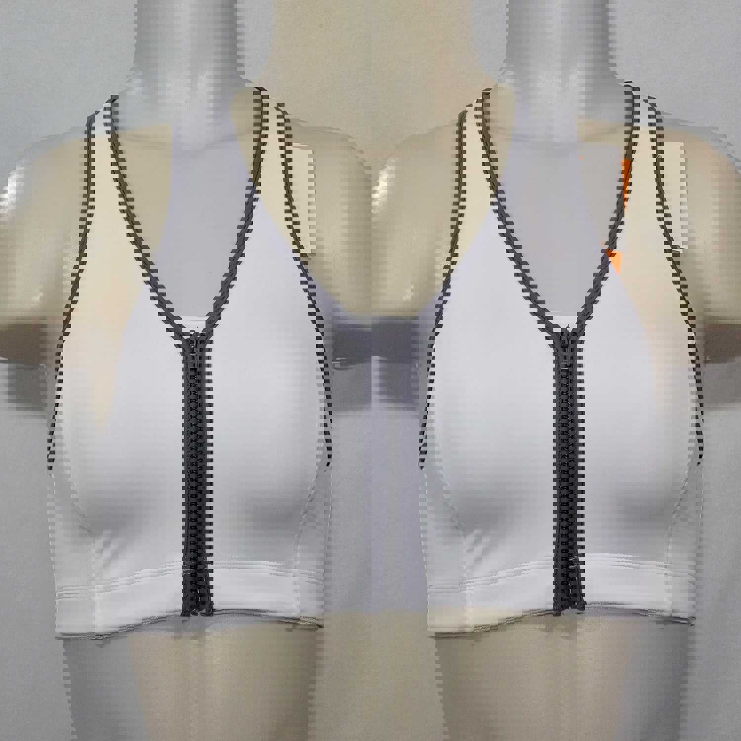 Hanes G469 HC32 Wire Free Zip Front Vented Back Sports Bra