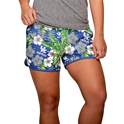 FOCO NCAA Womens Kentucky Wildcats Tropical Breeze Floral Shorts
