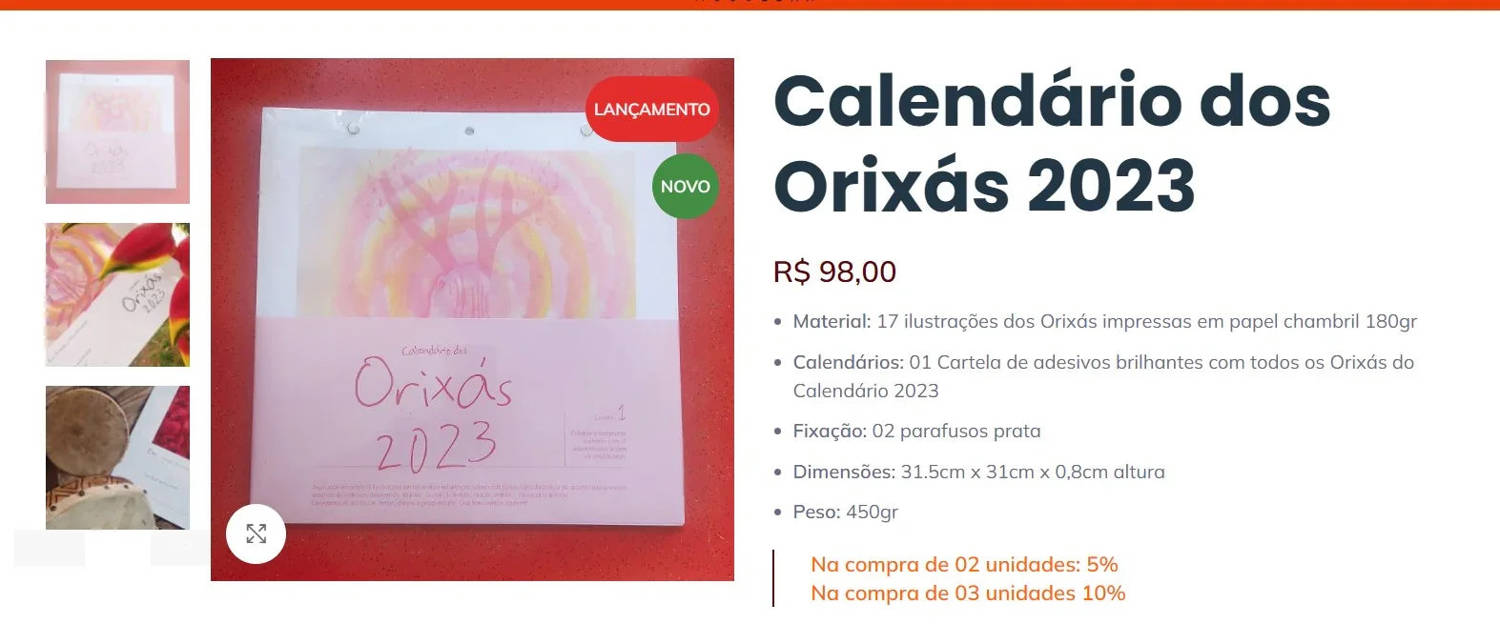 Rubem Valentim Books and Calendário dos Orixás 2023 Collection