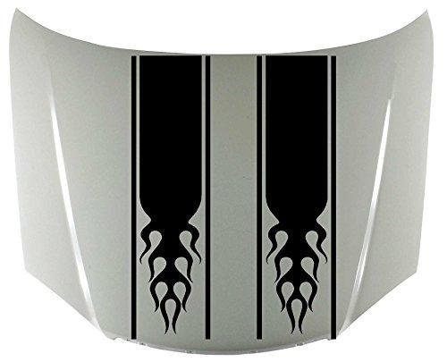Flame Fire Stripe Car Decals Hood Decal Vinyl Sticker Graphic