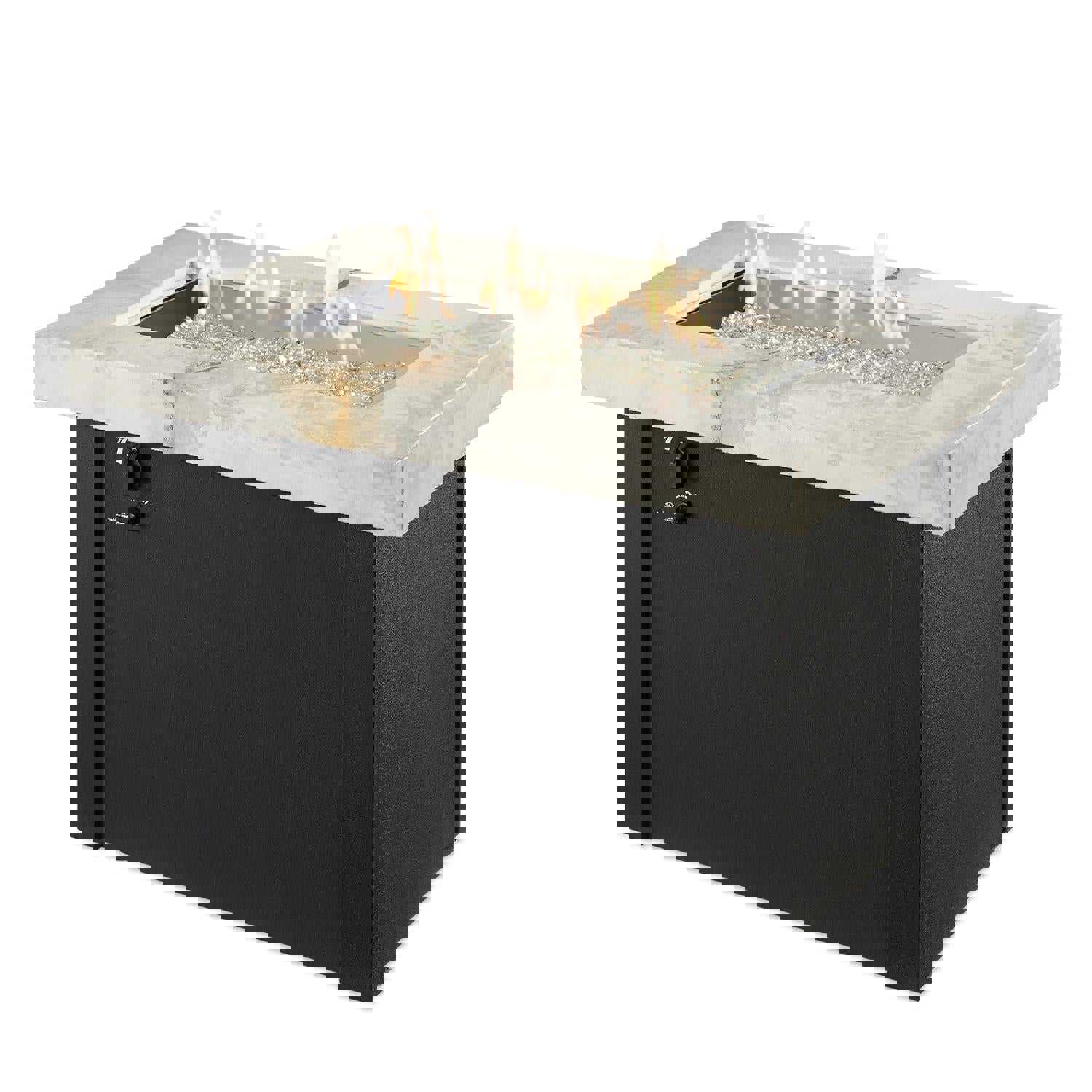 The Outdoor GreatRoom Company Providence 32-Inch Rectangular Natural Gas Fire Pit Table - White